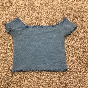 Wet seal off the shoulder tube top